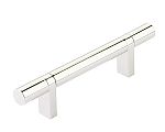 Emtek Select 3-1/2" (89mm) Center-to-Center Smooth Cabinet Bar Pull (Polished Nickel)