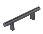 Emtek Select 3-1/2" (89mm) Center-to-Center Smooth Cabinet Bar Pull (Flat Black)