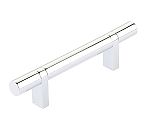 Emtek Select 3-1/2" (89mm) Center-to-Center Smooth Cabinet Bar Pull (Polished Chrome)