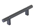 Emtek Select 4" (102mm) Center-to-Center Knurled Cabinet Bar Pull (Flat Black)