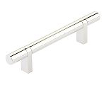 Emtek Select 4" (102mm) Center-to-Center Smooth Cabinet Bar Pull (Polished Nickel)