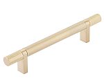 Emtek Select 5" (128mm) Center-to-Center Knurled Cabinet Bar Pull (Satin Brass)