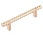 Emtek Select 5" (128mm) Center-to-Center Smooth Cabinet Bar Pull (Satin Copper)