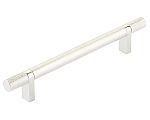 Emtek Select 6" (152mm) Center-to-Center Knurled Cabinet Bar Pull (Polished Nickel)
