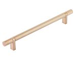 Emtek Select 8" (203mm) Center-to-Center Knurled Cabinet Bar Pull (Satin Copper)