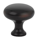Emtek Solid Brass Round Providence 1-1/4" (32mm) Cabinet Knob (Oil Rubbed Bronze)