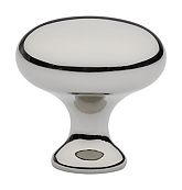 Emtek Solid Brass Round Providence 1-1/4" (32mm) Cabinet Knob (Polished Nickel)