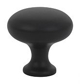 Emtek Solid Brass Round Providence 1-1/4" (32mm) Cabinet Knob (Flat Black)