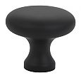 Emtek Solid Brass Round Providence 1-3/4" (44mm) Wardrobe Cabinet Knob (Flat Black)