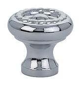 Emtek Solid Brass 1" (25mm) Rope Cabinet Knob (Polished Chrome)