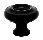 Emtek Solid Brass 1-3/4" (44mm) Wardrobe Cabinet Knob (Flat Black)