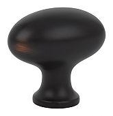 Emtek Solid Brass Oval 1-3/4" (44mm) Wardrobe Cabinet Knob (Oil Rubbed Bronze)