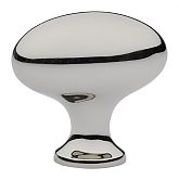Emtek Solid Brass Oval 1-3/4" (44mm) Wardrobe Cabinet Knob (Polished Nickel)