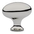 Emtek Solid Brass Oval 1-3/4" (44mm) Wardrobe Cabinet Knob (Polished Nickel)