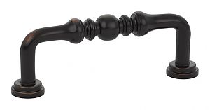 Emtek Solid Brass Spindle 3" (76mm) Center-to-Center Cabinet Pull (Oil Rubbed Bronze)