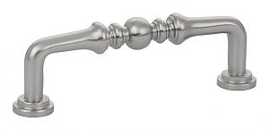 Emtek Solid Brass Spindle 3-1/2" (89mm) Center-to-Center Cabinet Pull (Satin Nickel)