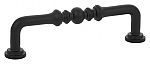 Emtek Solid Brass Spindle 6" (152mm) Center-to-Center Cabinet Pull (Flat Black)