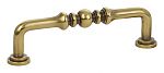 Emtek Solid Brass Spindle 4" (102mm) Center-to-Center Cabinet Pull (French Antique)
