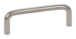 Emtek Solid Brass 3-1/2" (89mm) Center-to-Center Cabinet Pull (Polished Nickel)