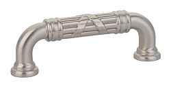 Emtek Ribbon and Reed 3" (76mm) Center-to-Center Estate Pull (Satin Nickel)