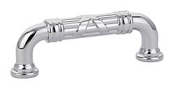 Emtek Ribbon and Reed 3" (76mm) Center-to-Center Estate Pull (Polished Chrome)