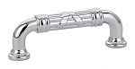 Emtek Ribbon and Reed 3" (76mm) Center-to-Center Estate Pull (Polished Chrome)