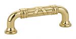 Emtek Ribbon and Reed 3" (76mm) Center-to-Center Estate Pull (Polished Brass)