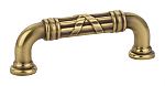 Emtek Ribbon and Reed 3" (76mm) Center-to-Center Estate Pull (French Antique)