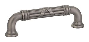 Emtek Ribbon and Reed 3-1/2" (89mm) Center-to-Center Estate Pull (Pewter)