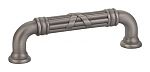 Emtek Ribbon and Reed 3-1/2" (89mm) Center-to-Center Estate Pull (Pewter)