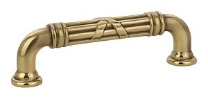 Emtek Ribbon and Reed 3-1/2" (89mm) Center-to-Center Estate Pull (French Antique)