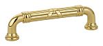 Emtek Ribbon and Reed 4" (102mm) Center-to-Center Estate Pull (Polished Brass)