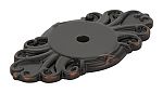 Emtek Ribbon and Reed 2-1/2" (64mm) Backplate for Knobs (Oil Rubbed Bronze)