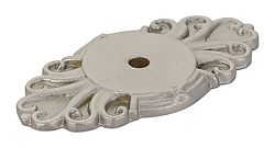 Emtek Ribbon and Reed 2-1/2" (64mm) Backplate for Knobs (Satin Nickel)