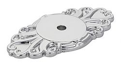 Emtek Ribbon and Reed 2-1/2" (64mm) Backplate for Knobs (Polished Chrome)
