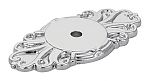 Emtek Ribbon and Reed 2-1/2" (64mm) Backplate for Knobs (Polished Chrome)