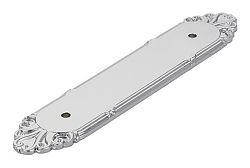 Emtek Ribbon and Reed 4" (102mm) Center-to-Center Backplate for Pulls (Polished Chrome)