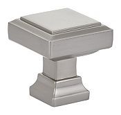 Emtek Geometric  1-1/4" (32mm) Square Knob (Satin Nickel)