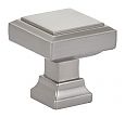 Emtek Geometric  1-1/4" (32mm) Square Knob (Satin Nickel)