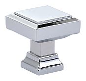Emtek Geometric  1-1/4" (32mm) Square Knob (Polished Chrome)