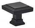 Emtek Geometric  1-5/8" (41mm) Large Square Knob (Flat Black)