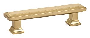 Emtek Geometric  3-1/2" (89mm) Center-to-Center Rectangular Pull (Satin Brass)