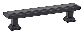 Emtek Geometric  4" (102mm) Center-to-Center Rectangular Pull (Flat Black)
