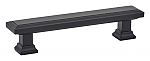 Emtek Geometric  4" (102mm) Center-to-Center Rectangular Pull (Flat Black)