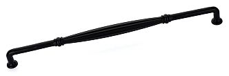 Emtek Tuscany Bronze 18" (457mm) Center-to-Center Fluted Fixed Appliance Pull - (Flat Black)