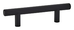 Emtek Solid Brass 3" (76mm) Center-to-Center Cabinet Bar Pull - 5" (128mm) Overall Length (Flat Black)