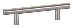 Emtek Solid Brass 3-1/2" (89mm) Center-to-Center Cabinet Bar Pull - 5-1/2" (140mm) Overall Length (Satin Nickel)