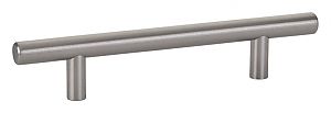 Emtek Solid Brass 4" (102mm) Center-to-Center Cabinet Bar Pull - 6-1/2" (165mm) Overall Length (Satin Nickel)
