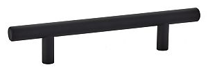 Emtek Solid Brass 4" (102mm) Center-to-Center Cabinet Bar Pull - 6-1/2" (165mm) Overall Length (Flat Black)