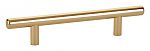 Emtek Solid Brass 4" (102mm) Center-to-Center Cabinet Bar Pull - 6-1/2" (165mm) Overall Length (Unlacquered Brass)